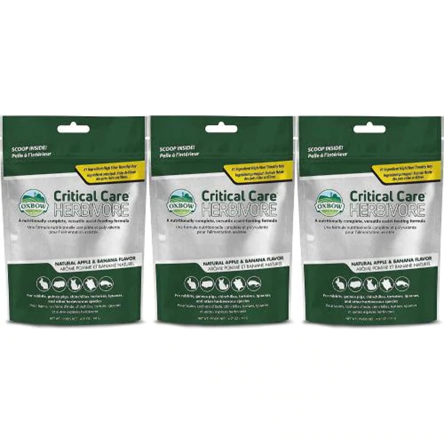 Oxbow Animal Critical Care Apple Banana Premium Food 141g 3Pack