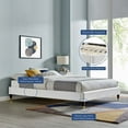 thumbnail image 5 of Platform Bed Frame, Queen Size, Velvet, Light Grey Gray, Modern Contemporary Urban Design, Bedroom Master Guest Suite, 5 of 6