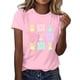 thumbnail image 1 of Puntoco Liquidación de blusas cortas para mujer, camisetas de manga corta con cuello redondo y estampado bonito a la moda para mujer, 1 of 4
