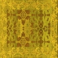 thumbnail image 1 of Ahgly Company Indoor Square Oriental Yellow Traditional Area Rugs, 6' Square, 1 of 4