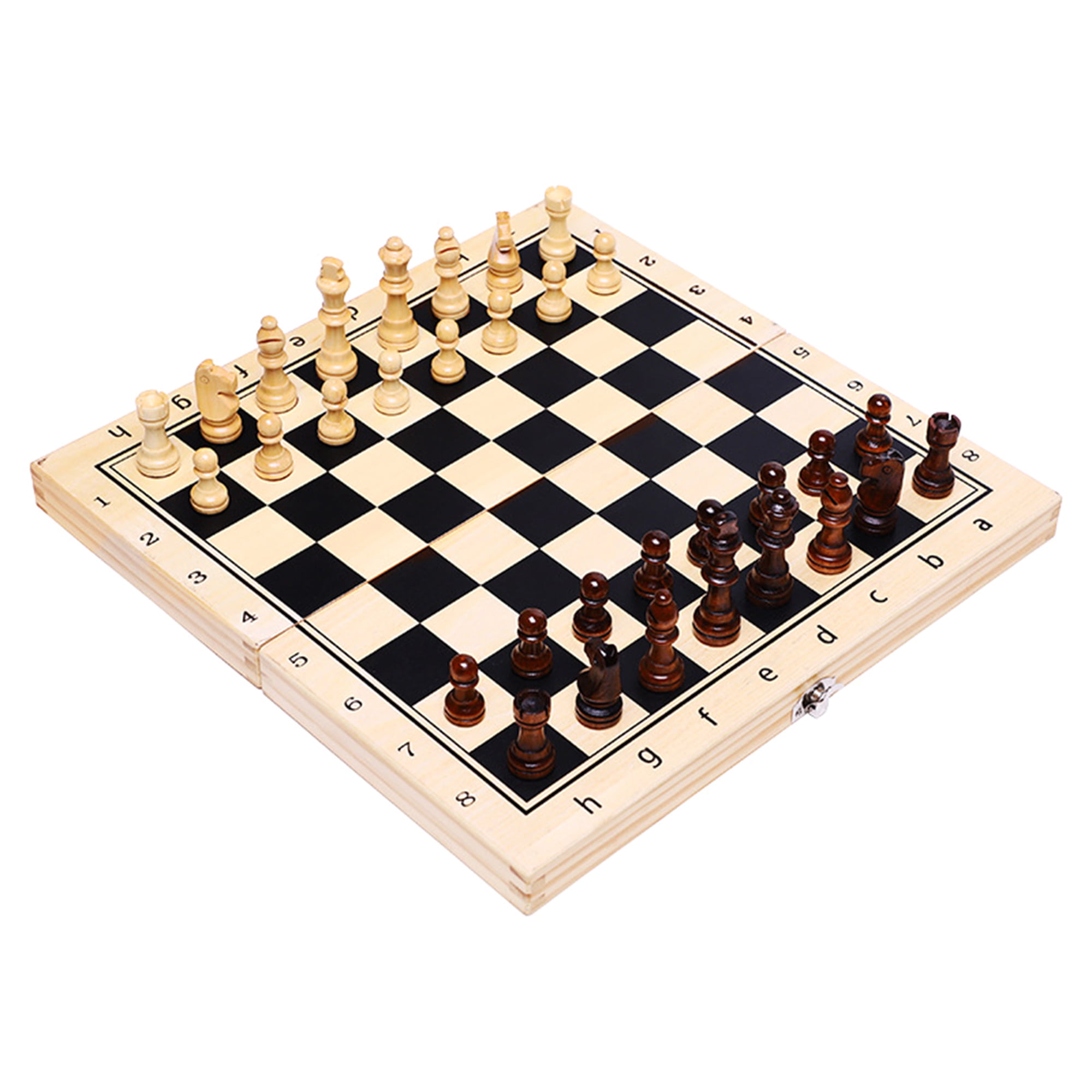 Details about   Chess Wooden Set Folding Chessboard Pieces Wood Board Wooden Chess Game Set US 