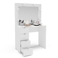 thumbnail image 2 of Tocador de Dormitorio de 4 Cajones con Almacenamiento y Espejo Moderno Bossa Camarín California Blanco, 2 of 5