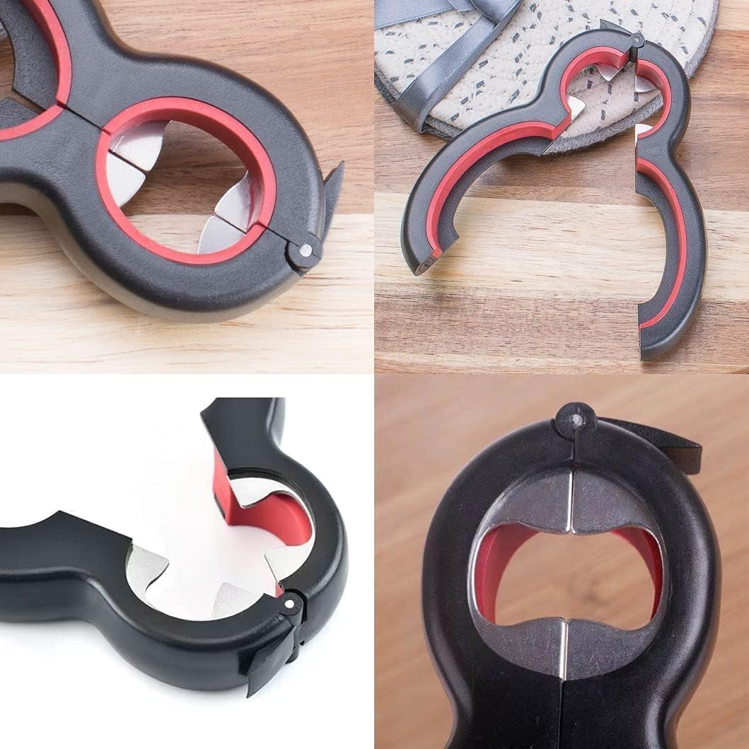 FRKSMD-Helping Hand Senior Arthritis Can Opener - 6 in 1 Bottle & Jar Opener with Adjustable Silicone Grip