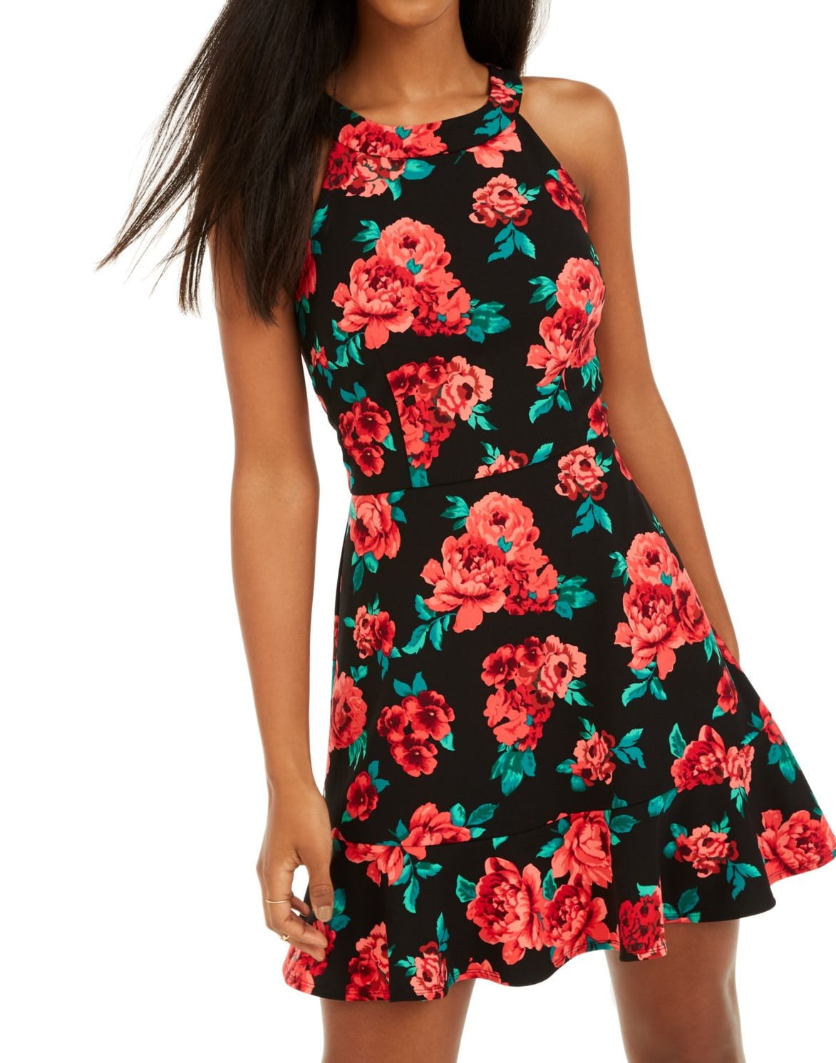 black floral dress macys