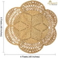 thumbnail image 5 of Boho Large Area Rug 4 ft Round Seagrass Handwoven Natural Fiber Rug for Living Room Bedroom Kitchen Soft Woven Rug Home Decor, 5 of 7