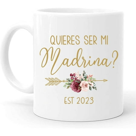

Quieres Ser Mi Madrina Ceramic Coffee Mug 11 oz Spanish