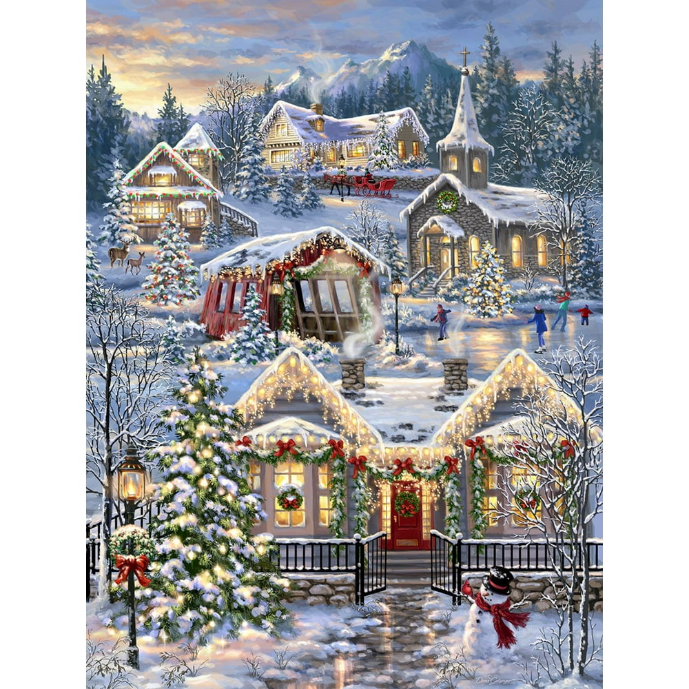 Springbok's 1000 Piece Jigsaw Puzzle Christmas Village Made in USA