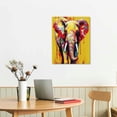 thumbnail image 2 of ONETECH  Original Design Contemporary Abstract Colourful Elephant Painting on Canvas Print Wall Art Picture for Living Room Bedroom Wall Decor Gift Vertical, 2 of 4
