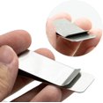 thumbnail image 2 of Paquete de 2 pinzas para billetes de acero inoxidable plateadas, delgadas, para tarjetas de crédito, 2 of 5