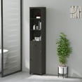 thumbnail image 2 of HOMCOM Bathroom Storage Cabinet, Tall Cabinet with Drawer, Black, 2 of 10