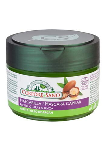 Corpore Sano Cosmos Organic Restructuring ,Nourishing Argan Oil and Althaea Hair Mask .Damaged, Brittle, Weak Dry  Hair protection. Parabens, Sulphates, PEGs , Silicones Free 250ml/8.4 fl.oz