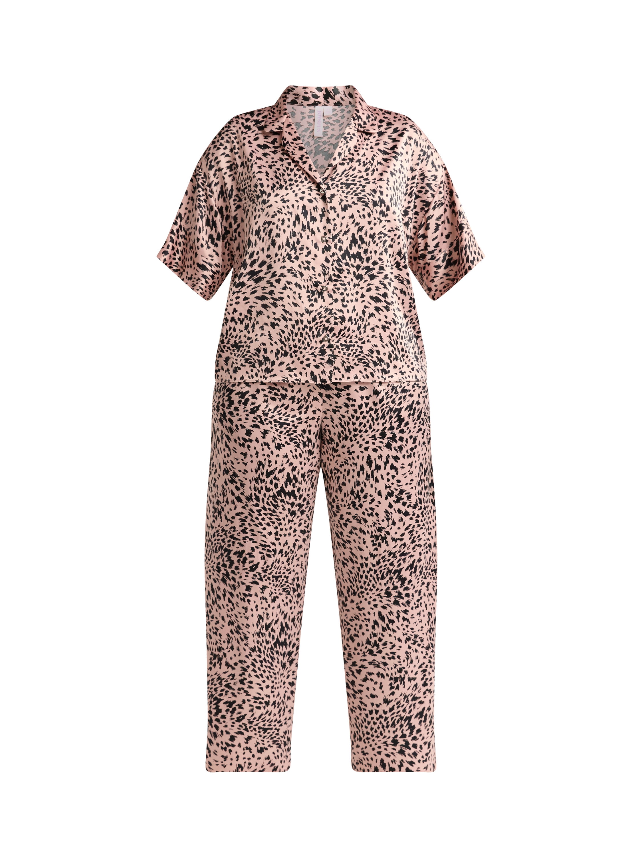 Joyspun Women’s and Women’s Plus Stretch Satin Pajama Set, Sizes S to 3X