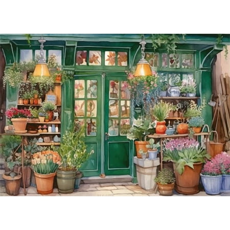 Jigsaw Puzzle 300 Pieces For Adults Flower Shop Beautiful Educational Game Toys Family Decoration Funny Wall Art Gift Puzzles