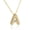 A, variant on Renvor 18K Gold Plated Chunky The initial letter Necklace, Rhinestone Bubble-Style Alphabet Pendant for Women, Birthday Jewelry Gift