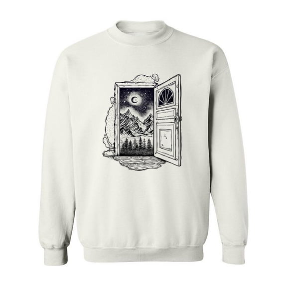 Open Door Design Sweatshirt Men -Image by Shutterstock, Male Small