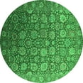 thumbnail image 1 of Ahgly Company Indoor Round Oriental Green Industrial Area Rugs, 3' Round, 1 of 4