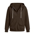 thumbnail image 2 of Asgosdo Hoodies for Women Long Sleeve Button Collar Drawstring Hooded Tops Loose Fit Sweatshirts Comfy Casual Winter Pullover, 2 of 6