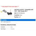 thumbnail image 2 of Left Door Lock Kit - Compatible with 1997 - 2001 Honda CR-V 1998 1999 2000, 2 of 2