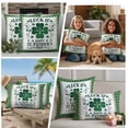 thumbnail image 5 of St. Patrick's Outdoor Waterproof Pillow Covers, Lucky Shamrock Leaves Farmhouse Green Plaid Decorative Square Throw Pillowcase Sofa Cushion Sham for Patio/Couch/Chair, 24"x24" 2 Pack, 5 of 8