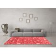 thumbnail image 3 of Ahgly Company Machine Washable Indoor Square Abstract Red Modern Area Rugs, 5' Square, 3 of 4