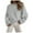 Grey, variant on Aocisk Women Fashion Knit Sweater Thick Thread Pullover Turtleneck Top for Autumn Winter White S