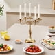 thumbnail image 1 of Candelabro de varios brazos, candelabro decorativo para mesa de comedor, cónico para club, repisa de Halloween Oro con 5 brazos, 1 of 8