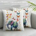 BCIIG Elephant Butterflies Whimsical Graphic Decorative Throw Pillow