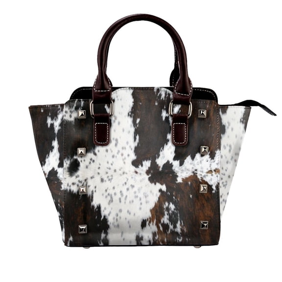 Cow Hide Rivet Fashion One-Shoulder Women's Handbag Tote Bag