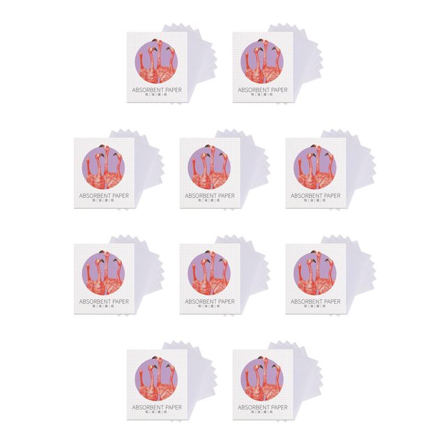 Vogacara 1 caja de toallitas absorbentes para el control de aceite, toallitas de limpieza profunda para oficina, viajes, casa, accesorios, color morado Violeta 10piezas Vogacara CBP263365