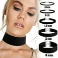 thumbnail image 4 of HOOUN Adjustable Choker Neckband Black Necklace Strap Jewelry Choker Velvet Fashion-Width 2cm, 4 of 9