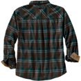 thumbnail image 4 of Legendary Whitetails Buck Camp - Camisa Casual de Manga Larga con Botones para Hombre, puños de Pana, Cuadros de montaña ahumada, Large, 4 of 5