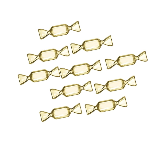 relayinert Mini Organisateur de Colliers en Forme de Bonbon Rangement de Colliers Jaune 10 Pcs 1Set