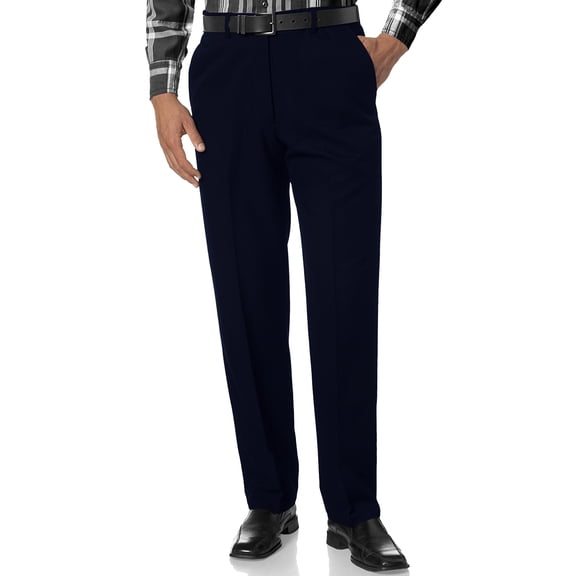 Matchstick Men's Straight Fit Wrinkle-Resistant Business Dress Pants Flat Front Prom Formal Pants