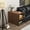 Walnut + Particle Board + MDF#37, variant on 90 Degree Rotating Computer Desk with Glass Door Storage for Home Office or Study, White Particle Board+MDF Large Working Space Desk