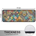 thumbnail image 5 of Kitchen Rugs Sets Of 2,Multicolor Ethnic Geometric and Floral Pattern Anti Fatigue Kitchen Mat Rugs Non Slip Washable,Decorative Kitchen Floor Mats for Kitchen,Sink,Laundry,17"x47"+17"x47", 5 of 5