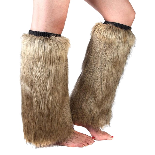 Calentadores de piernas elástico esponjoso esquimal medias de invierno fundas de botas de moda para fiesta botas largas tacones Cosplay disfraz Yinane calientapiernas