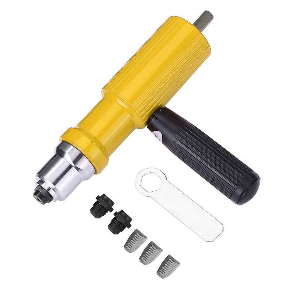 Electric Rivet Nut Gun Cordless Riveting Tool Insert Nut Adaptor Drill Kit New 