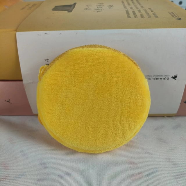 Monedero redondo de peluche de color caramelo, llavero, billetera bonita, tarjetero para mujer, monedero sencillo