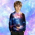 thumbnail image 6 of SOFTCCLO Girls Sweatshirts Galaxy Space Print Comfy Pullover Hoodie Top Casual Hoodies for Girls Size 3-4Y, 6 of 6