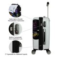 thumbnail image 2 of Luggage World Traveler Butterfly de policarbonato de 28 pulgadas, 2 of 4