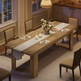 thumbnail image 4 of Tribesigns 79" Extra Long Dining Table, Farmhouse Wooden Dinner Table, Rectangular Kitchen Table for 6-8 People, 4 of 6