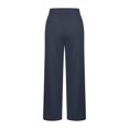 thumbnail image 5 of ZOIGHDA Yoga Pants for Women Dressy Casual High Waist Straight Leg Work Slacks Plus Size Leggings with Pockets for Women(Navy,4X-Large), 5 of 5
