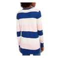thumbnail image 2 of MAISON JULES Womens Navy Color Block Long Sleeve Sweater Size: L, 2 of 3