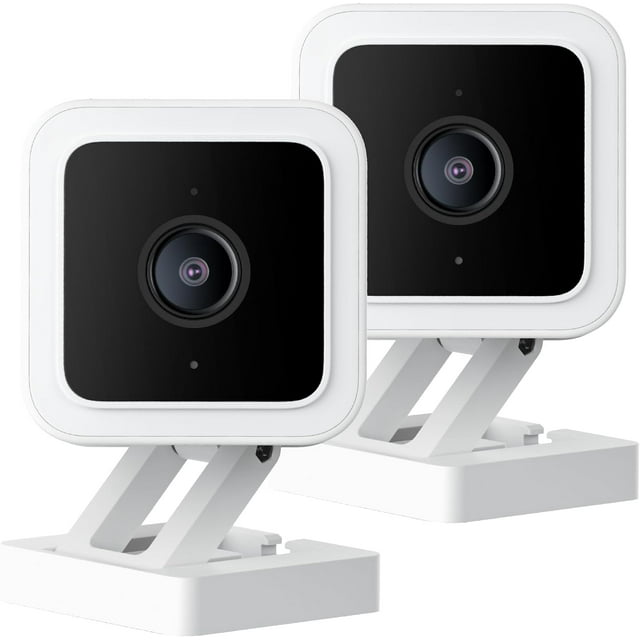 Paquete de 2 Cámaras de Seguridad Wyze Cam v3 con Visión Nocturna a Color, Cable HD 1080p para Interiores y Exteriores, Audio Bidireccional