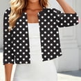 thumbnail image 5 of Gamivast Bolero Shrugs for Women Polka Dot 3/4 Sleeve Open Front Cropped Cardigan Lightweight Casual Dress Cover Up Vintage Style Tops for Spring Summer Vacation Wear, 5 of 6