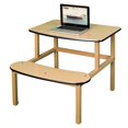 thumbnail image 3 of Wild Zoo Furniture s-d mpl-wht-wz Student Desk - Maple-White, 3 of 10