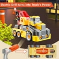 thumbnail image 4 of Kids Take Apart Toys for 3-8 Year Old Boys Girls Crane Trucks Construction Toys with Electric Drill DIY Assembly Building Toys Xmas Birthday Gifts Learning Educational Toys, 4 of 9