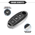 thumbnail image 3 of Carcasa para mando a distancia inteligente de 3 botones compatible con Infiniti EX35 FX50 G35 G37 M45 QX56 FX50 M35 M56 QX60 QX80, protector TPU negro, 3 of 7