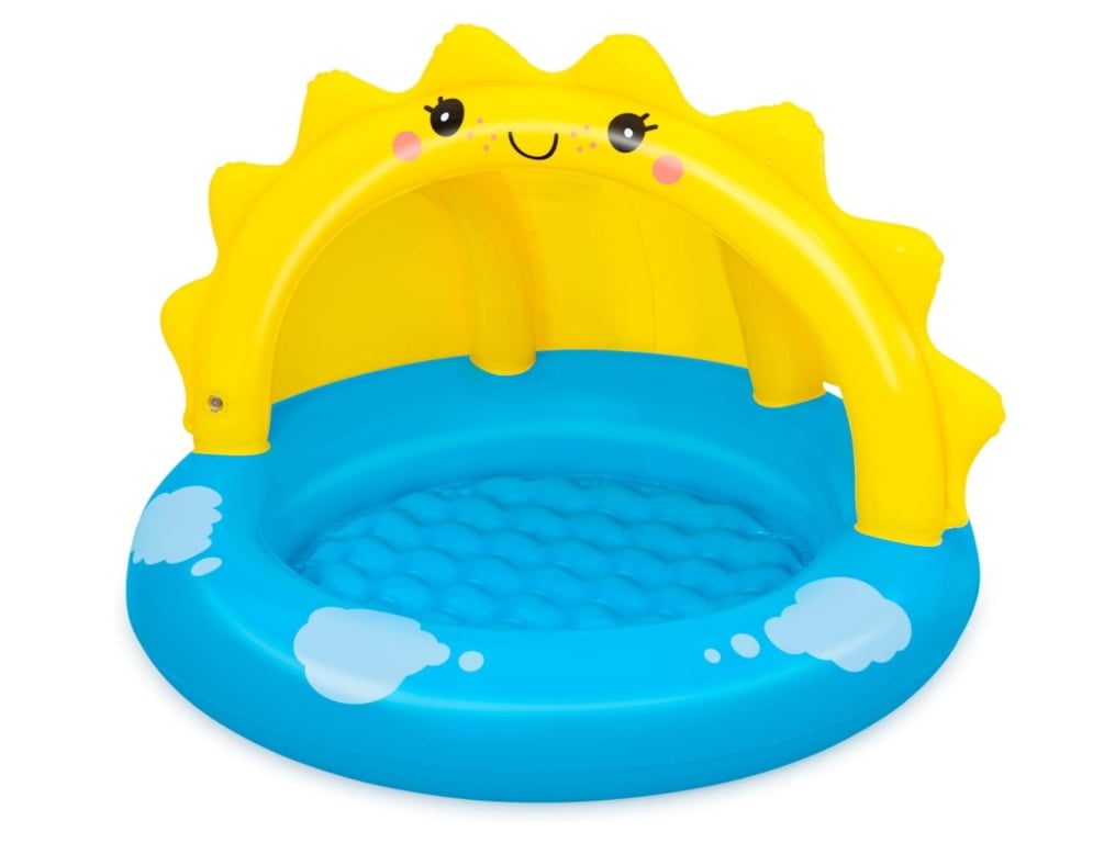 Sunny Days Inflatable Kiddie Pool with Sunshade 40x38x28 Inches