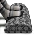 thumbnail image 3 of Geometric Foot Rest, Monotone Contemporary Pattern of Stripes Circled Radial Pattern Modern, Non-Slip Backing Ergonomic Memory Foam Leg Support for Office, Charcoal Grey White, by Ambesonne, 3 of 5